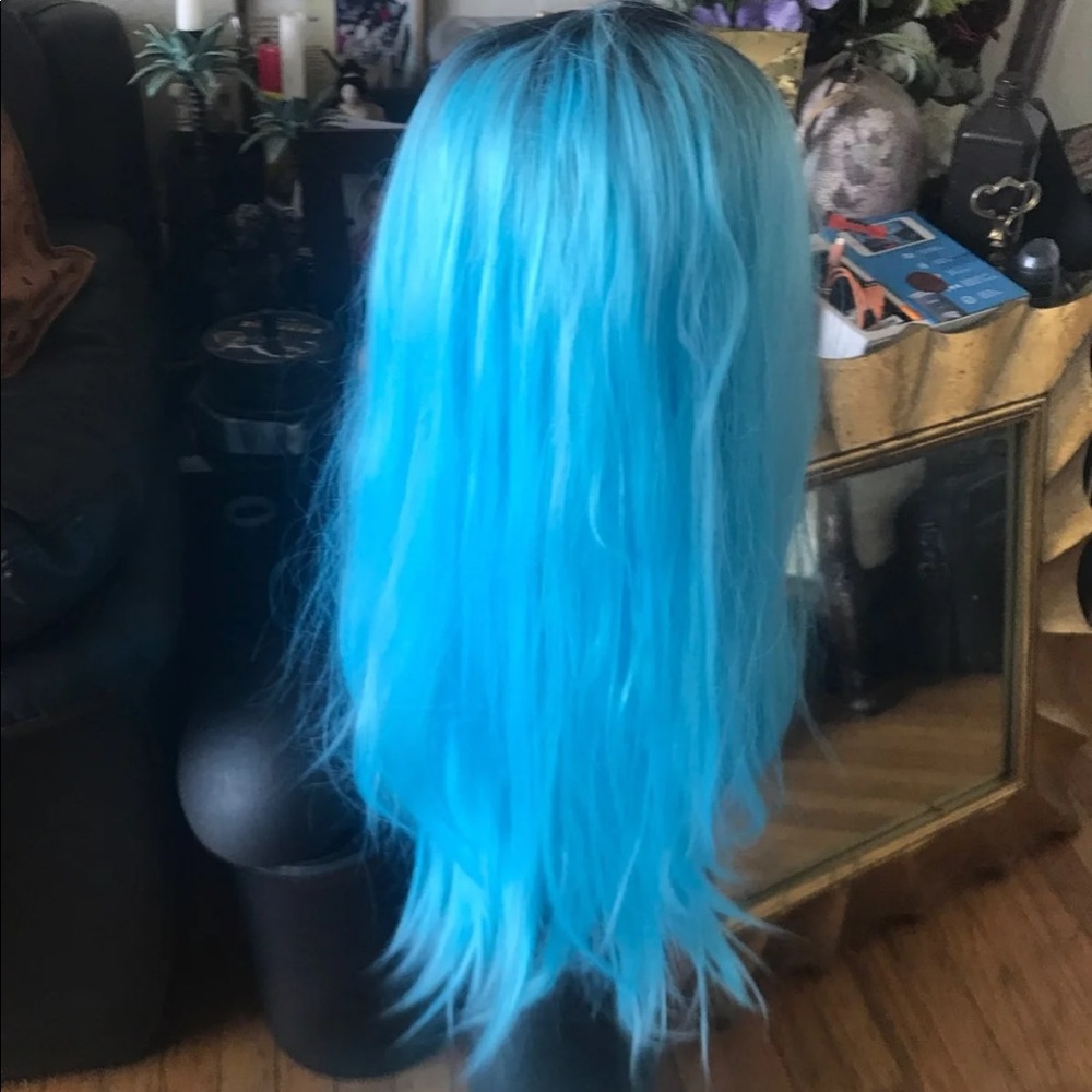 Baby blue wig